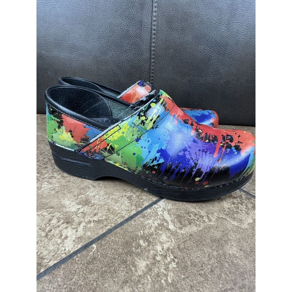 Dansko Professional Clogs Paint Splatter Shoes 38 EU Women's US 8 - Picture 3 of 9